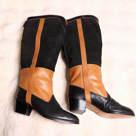 Vintage Guido Pasquali Per Joop Italian Leather Riding Boots Knee High, Size 6 - Picture 5 of 5